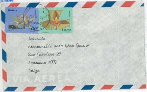 26782 -  BOLIVIA - POSTAL HISTORY:  COVER to SWITZERLAND 1974 Orchids