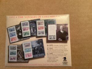 US Scott #2624-2629 Voyages of Columbus MNH complete set of 6 sheets CAT $30.80