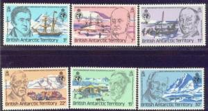 BR.ANT.TERR.  76-81 MNH 1980 Royal Geograpnical Society