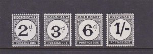 Gold Coast 1938 Sc J1-J4 set MNH