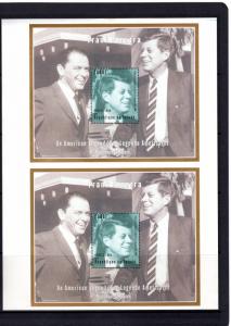 Guinea 1998 John F.Kennedy/Frank Sinatra SS Perforated UNCUT PAIR YT#130