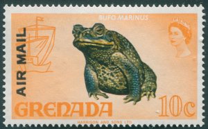 Grenada 1972 10c Marine Toad Air Mail Opt double error SG503a MNH