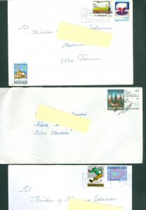 Denmark. 3 Cover 1985-1986-1987 With Christmas Seal. Postal Used.