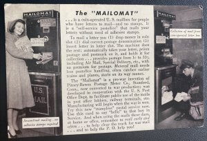 1945 Cleveland OH Usa Picture Postcard  Cover The Mailomat Streamlined Mailing