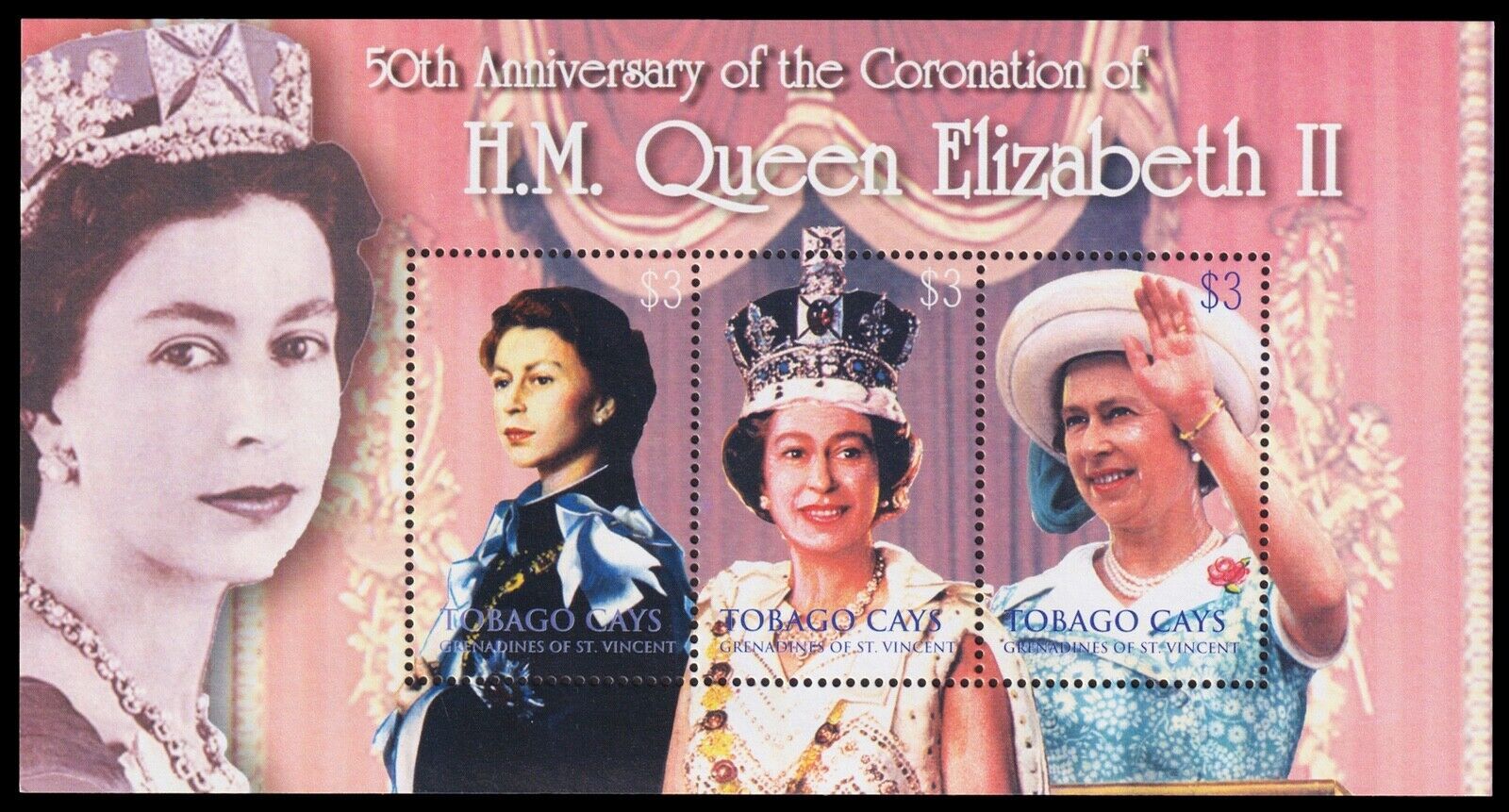 Tobago Cays Sc. Unlisted Queen Elizabeth II 50 Years Coronation (2003