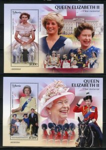 LIBERIA 2023 THE 1st MEMORIAL OF QUEEN ELIZABETH II SOUVENIR SHEET SET MINT NH