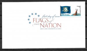 2008 Sc4281 Flags of Our Nation: Connecticut FDC
