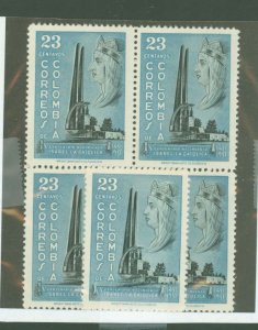 Colombia #611 x5 Mint (NH) Multiple