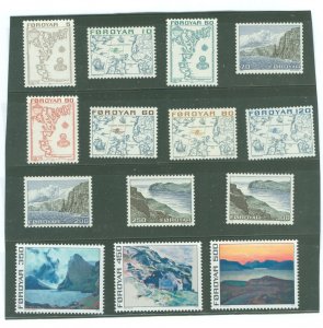 Faroe Islands #7-20 Mint (NH) Single (Complete Set) (Maps)