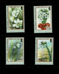 Falkland Islands: 2003, Christmas, National Flower, Pale Maiden, MNH set
