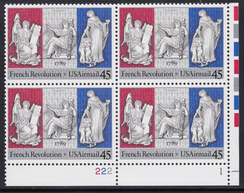 C120 French Revolution Bicentennial Plate Block MNH