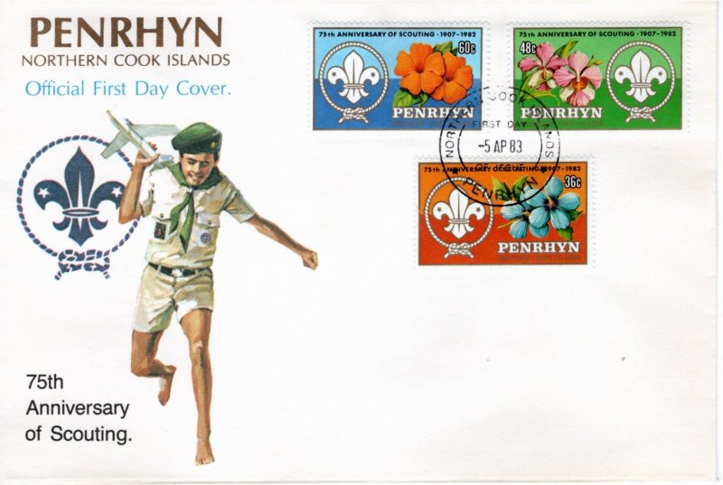 Penrhyn Island 1983 Sc 215-7 FDC