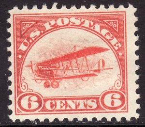 1918 U.S 6¢ Curtiss Jenny airmail issue MMHH Sc# C1 CV $55.00