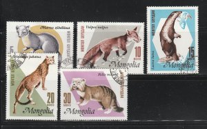 Mongolia 398-402 U Animals