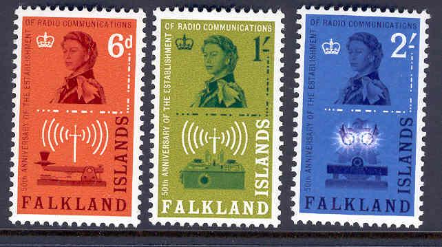 FALKLAND ISLANDS 143-5 MNH MORSE KEY