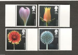 1987 Great Britain #1168-71 FLOWERS Gaillardia Colchicum Echeveria Echinops MNH