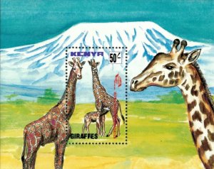 Kenya 1996 - World Tourism Org, 20 Years, Giraffes - Souvenir Sheet - 675 - MNH