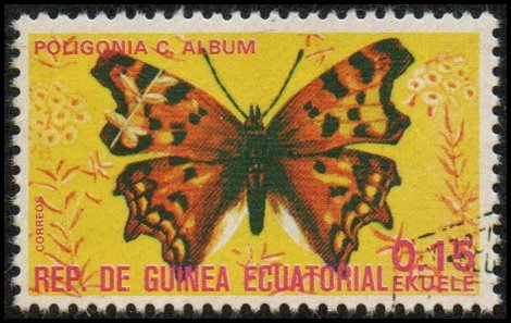 Equatorial Guinea sw1006 - Cto - 0.15e Comma Butterfly (1975)