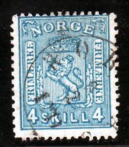 Norway #14 used - SCV $12.00