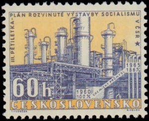 Czechoslovakia #992-996, Complete Set(5), 1960, Petroleum, Never Hinged