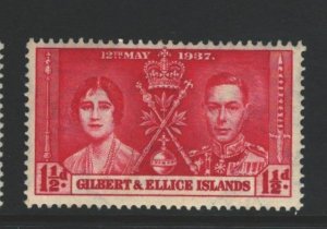 Gilbert and Ellice Islands Sc#38 MVLH - couple tone spots