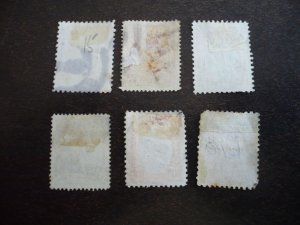 Stamps - Southern Rhodesia - Scott# 16,17,21,22,25,26- Used Part Set of 6 Stamps