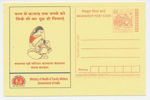 Postal stationery India 2005 Mother - Baby - Breast feeding - Milk