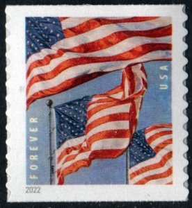 SC#5656 (Forever) U.S. Flags Coil Single: BCA (2022) SA