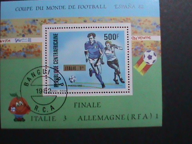 CENTRAL AFRICA-1982-WORL CUP SOCCER-ESPANA'82 CTO-S/S WE SHIP TO WORLD WIDE