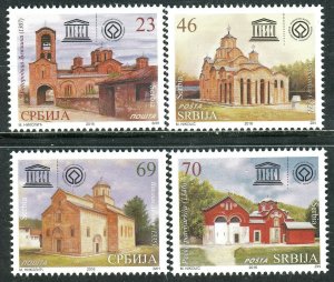 0920 SERBIA 2016 - UNESCO - Orthodox Monasteries in Kosovo - Churche - MNH Set