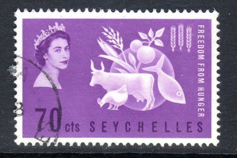 SEYCHELLES -   1963 - FREEDOM FROM HUNGER   -USED - 