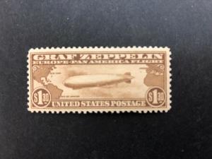 C13 $1.30 Graff Zepplin Stamp Very Fine Mint Original Gum Never Hinged