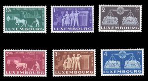 Luxembourg #272-277 Cat$175, 1951 United Europe, set of six, never hinged