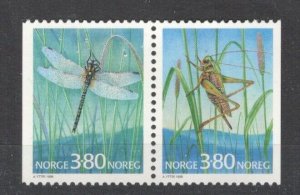 NORWAY - MNH PAIR - FAUNA - INSECTS - Mi.No. 1275/76 - 1998.
