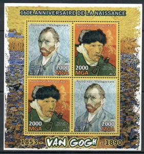 Vincent van Gogh MNH set - 4val sheet + s/s