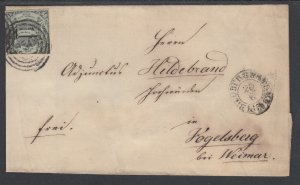 Thurn & Taxis, Southern District, Sc 42 on 1859 Cover to Vogelsberg