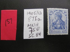 Germany 1905/13 mnh MI. 87Ia  SC 74 VF/XF  75  EUROS (157)