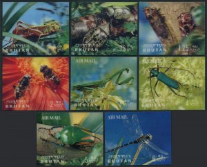 Bhutan 101-101G,101Ch,101Gi, MNH. Mi 269-276, Bl.21-22. Insects 1969, 3D sheets.