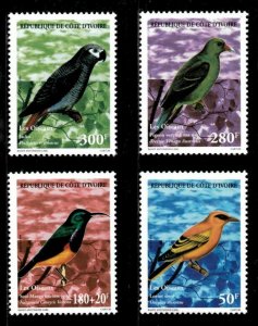 Ivory Coast 1999 - Birds of Africa, Fauna - Set of 4 Stamps Scott 1044-47 - MNH