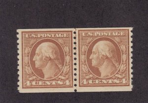 495 Line pair VF+ mint never hinged with nice color cv $ 170 ! see pic !