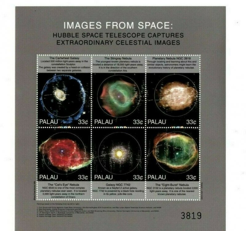 Palau - 1999 - Images From Space - Sheet of Six - MNH