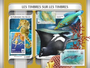 Stamps-on-Stamps Stamps Niger 2017 MNH SOS Seahorses WWF 1v S/S