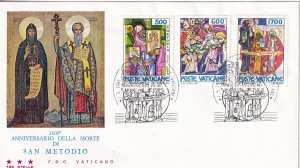 1985 - VATICAN - Sc# 752-754 - FDC