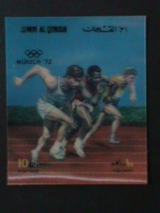 ​UNN-AL-QIWAIN-1972 3D SUMMER OLYMPIC GAMES MUNICH'72-MINT VERY FINE -RARE-