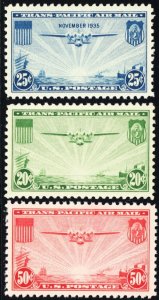 C20-22, Mint VF NH Set of Three Airmail Stamps - C