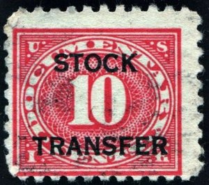 RD27 10¢ Revenue: Stock Transfer (1928) Used