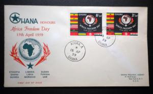 GHANA 1959 FIRST DAY COVER. SCOTT # A13.