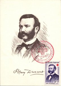 France 1959 - Red Cross - Henry Dunant Postcard - F70567