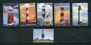 Sierra Leone 2725-2729, 2820 Lighthouses Stamp Set and Single MNH