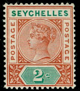 SEYCHELLES SG28, 2c orange-brown & green, LH MINT.